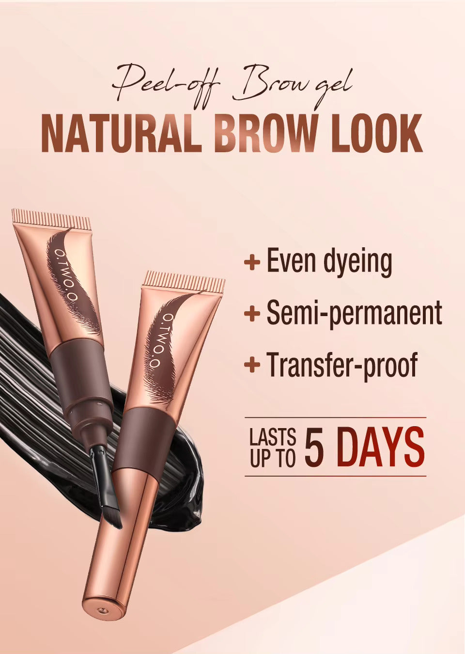 Semi-Permanent Peel-Off Brow Gel