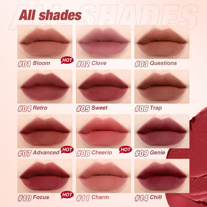 12 Colors Velvet Matte Lip & Cheek Mud