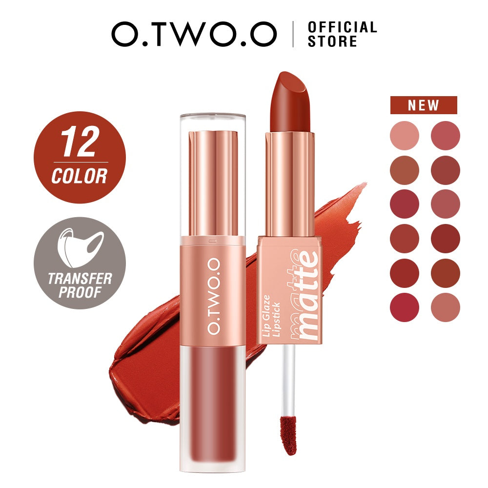 12 Colors Splendid Matte Double-Ended Lip Glaze & Lipstick