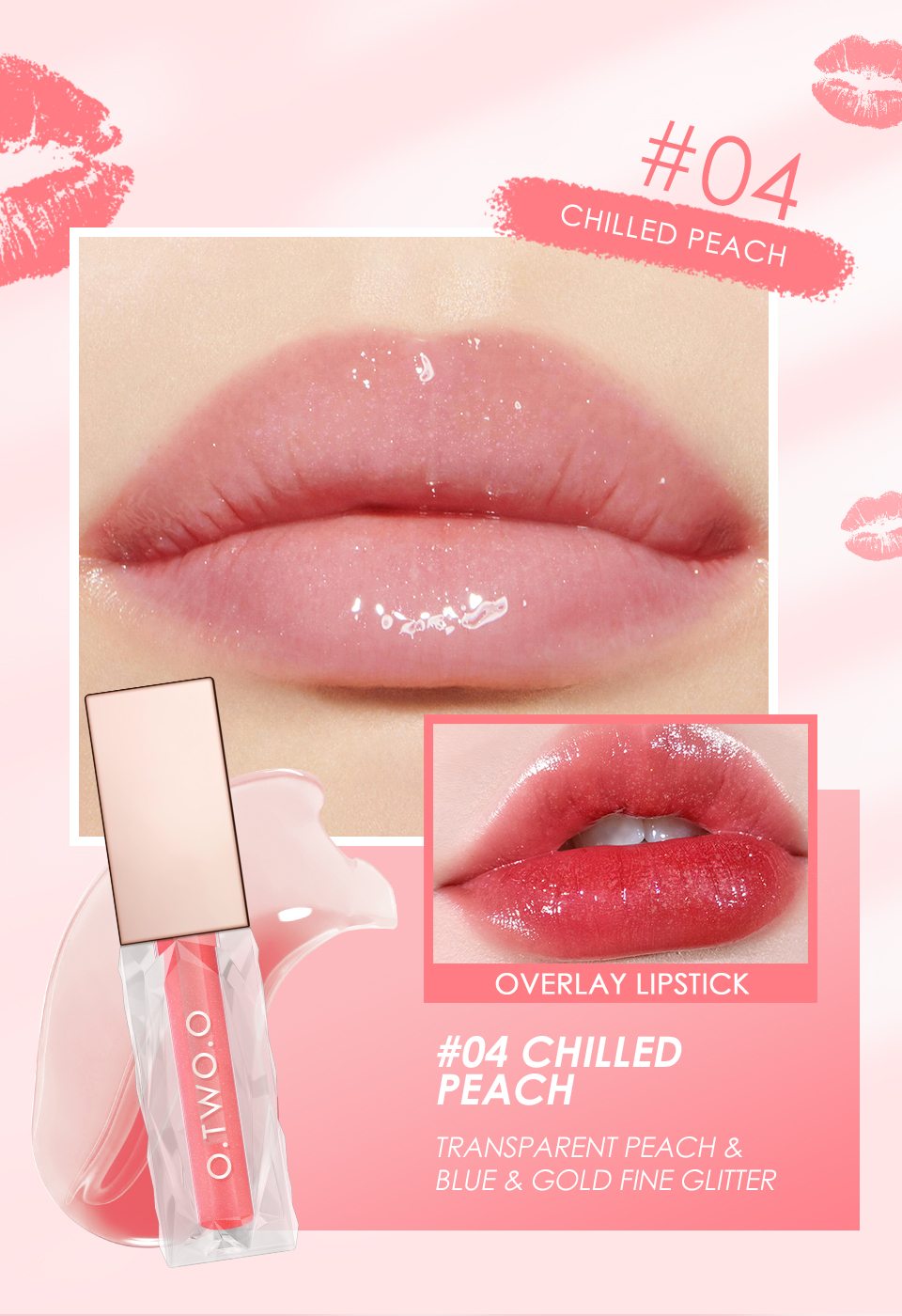 5 Colors Clear Crystal Berry Lip Gloss