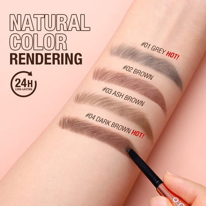 4 Colors Natural Soft Mist 3-in-1 Eyebrow Pencil