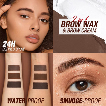 3 Colors Fluff Shaping Brow Wax & Brow Cream