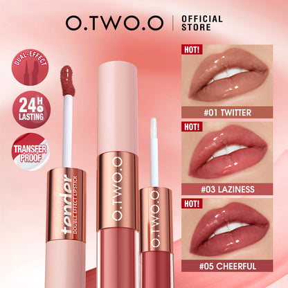 2-in-1 Long-Lasting Matte & Gloss Lipstick