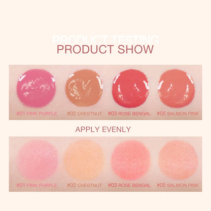 4 Colors Natural & Reddish Liquid Blush