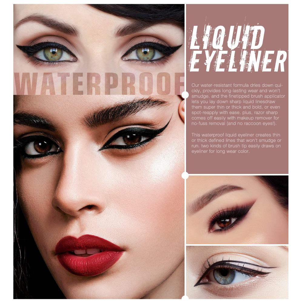 2 Types Waterproof Liquid Eyeliner