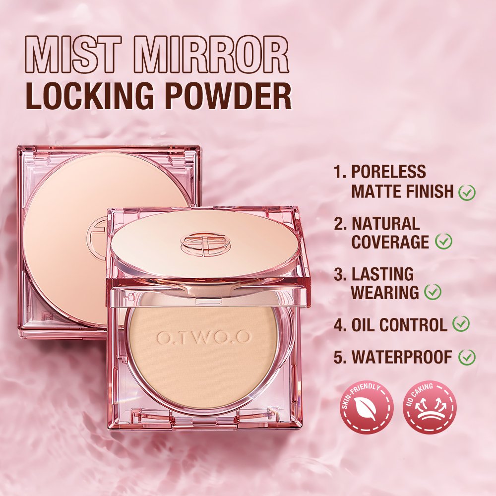 3 Colors Mist Mirror Locking Powder