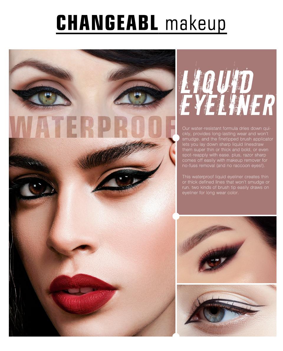 2 Types Waterproof Liquid Eyeliner