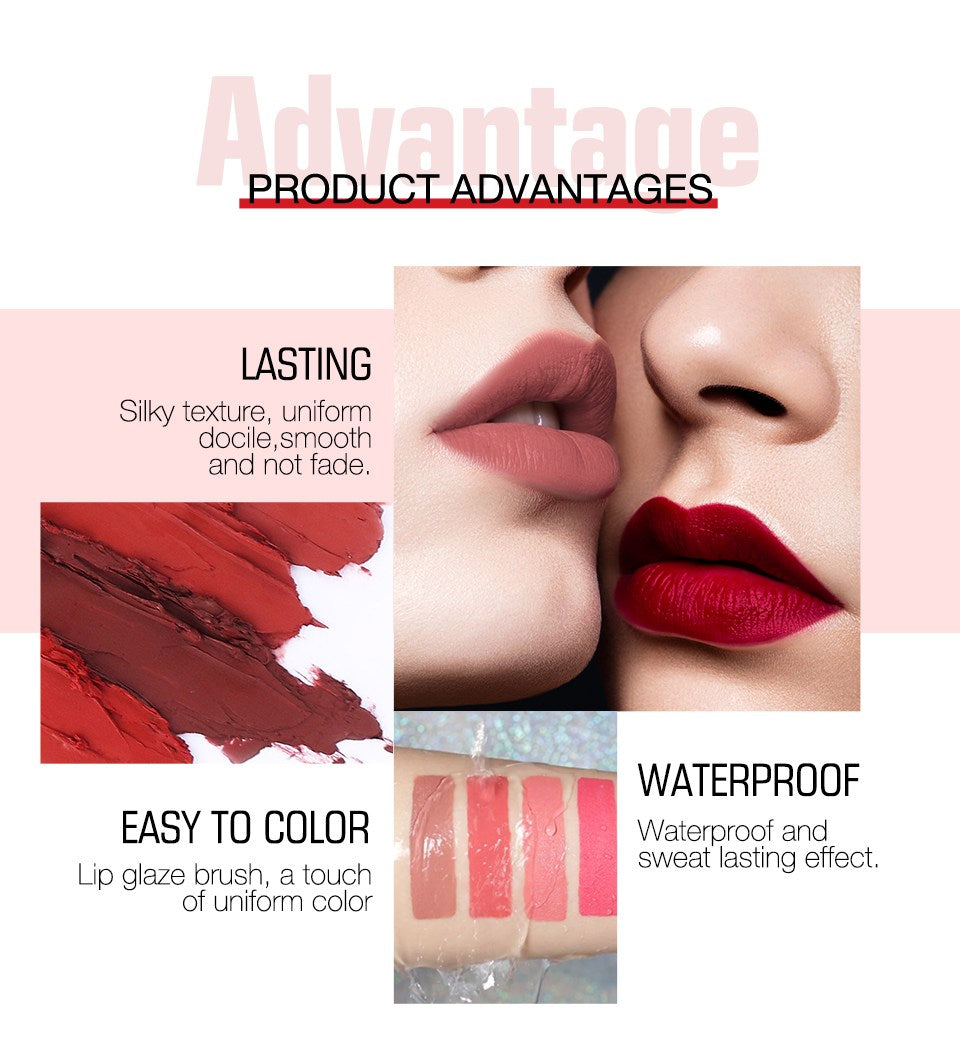 12 Colors 2 in 1 Matte Lipstick & Liquid Lipstick