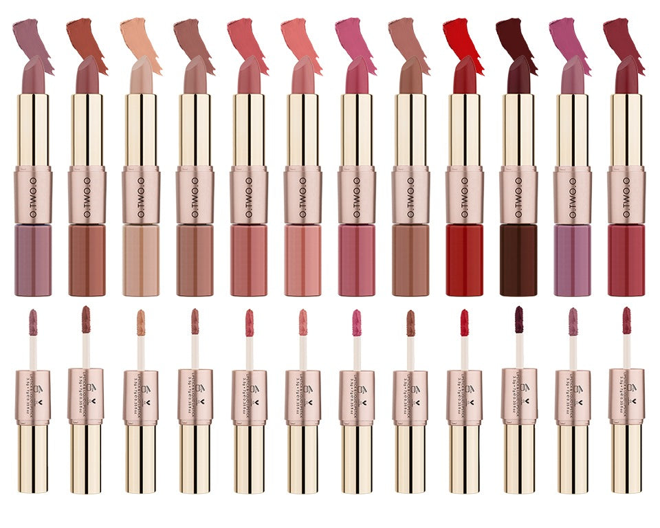 12 Colors 2 in 1 Matte Lipstick & Liquid Lipstick