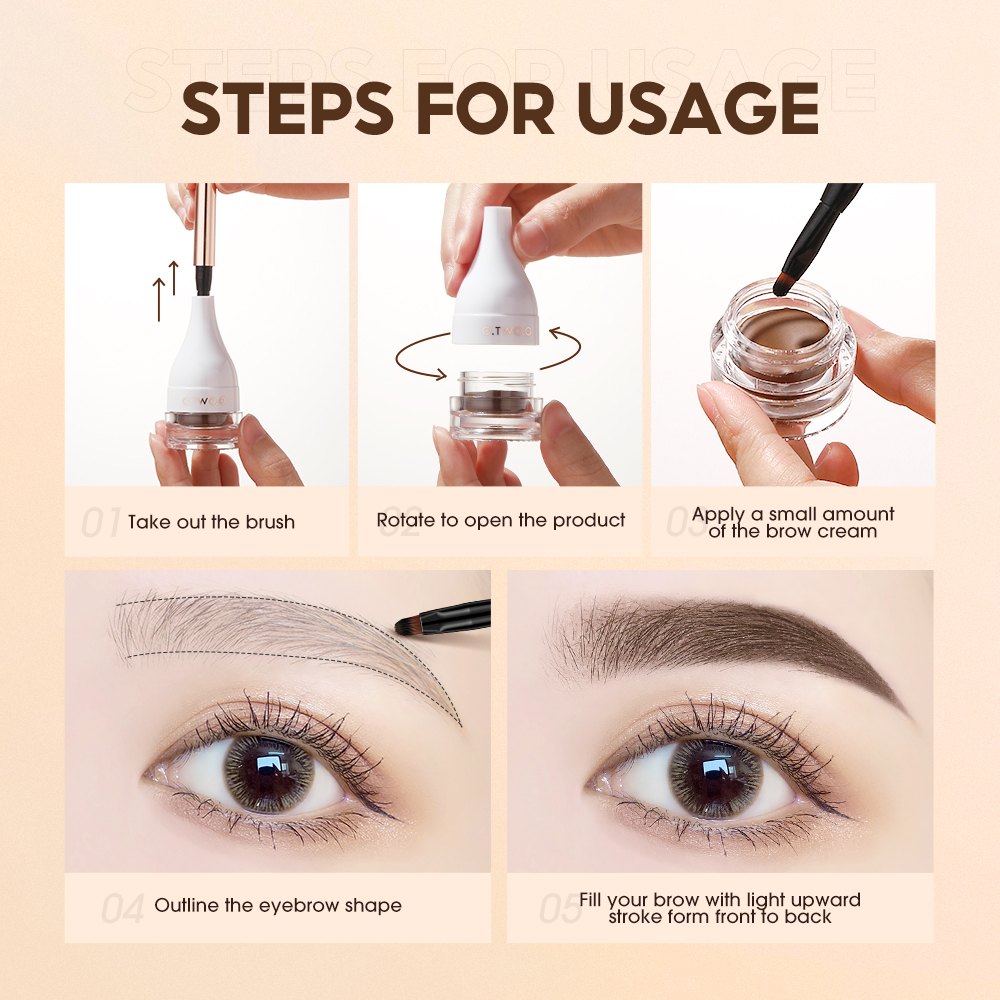 4 Colors Eyebrow Cream