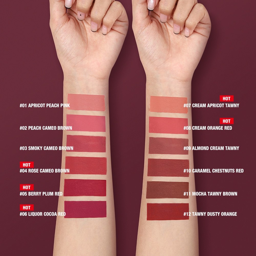 12 Colors High-Energy Heavy Mist Dry Matte Lip Glaze