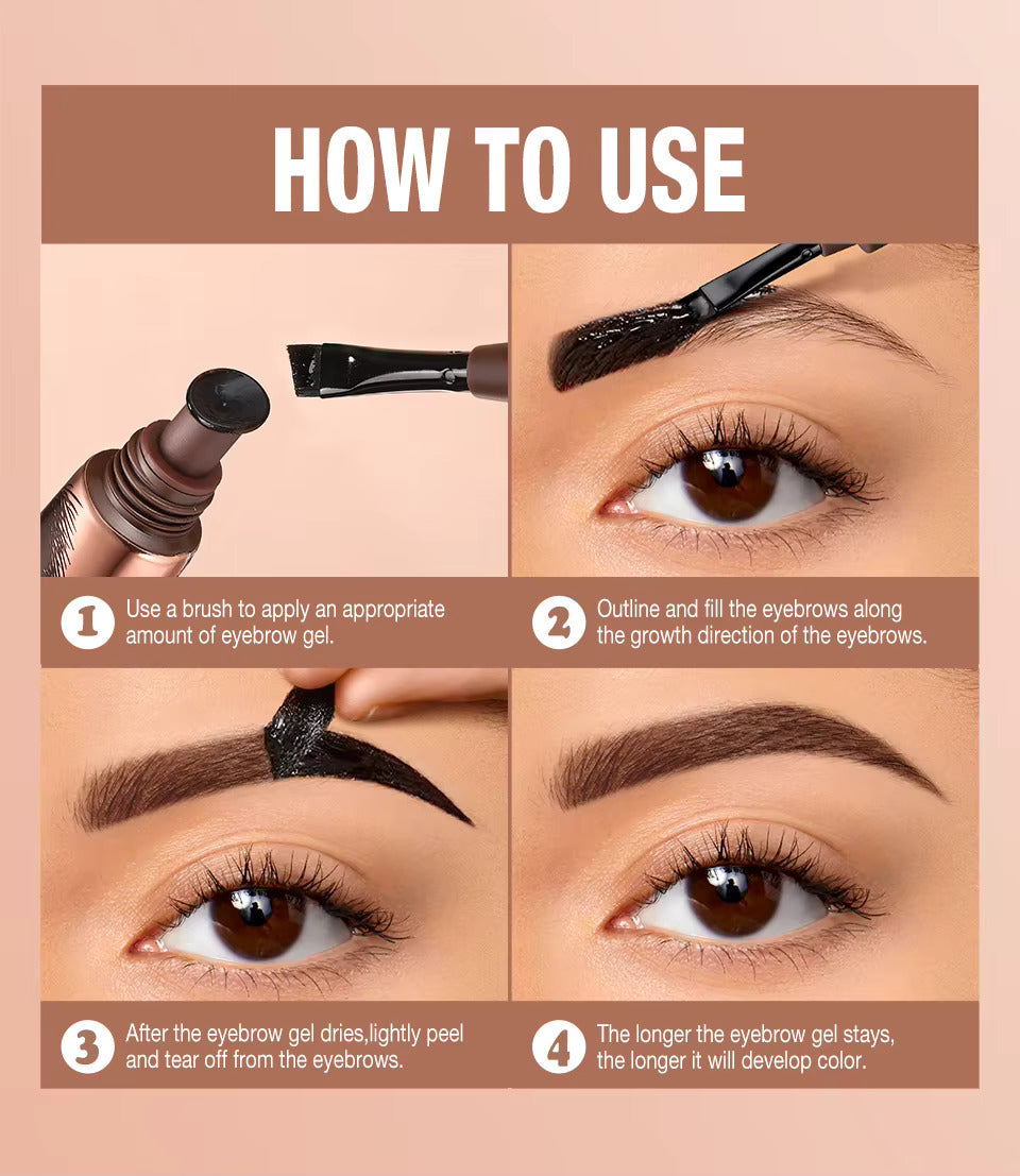 Semi-Permanent Peel-Off Brow Gel